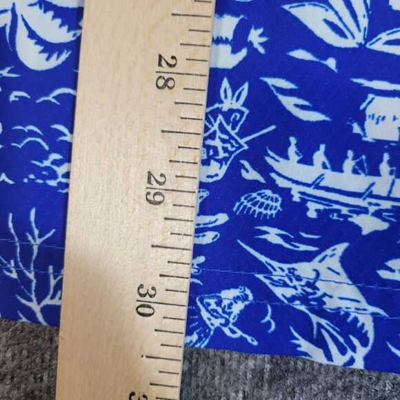 Columbia PFG Super Slack Tide Camp Mens Fishing Shirt Size 2XL Blue Tropical - Picture 14 of 15